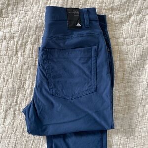 Adidas Blue 5 Pocket Golf Pants.  Lightly worn.  Size 30x34